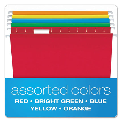 Pendaflex Bright Colors 1/5-Tab Hanging Folder, 25 Pack 4152 1/5 ASST