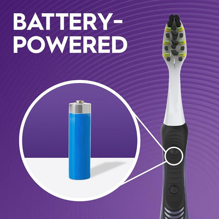 Oral-B Pulsar Battery Toothbrush with Charcoal Infused Bristles, Soft, 2 Count
