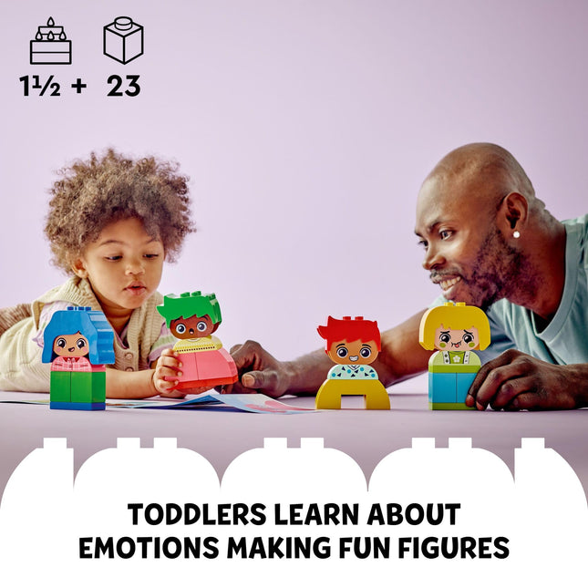 LEGO DUPLO My First Big Feelings & Emotions Interactive Toy, Colored Building Bricks and 4 Characters, Social and Emotional Play for Preschoolers, 1 Year Old and Up, 10415