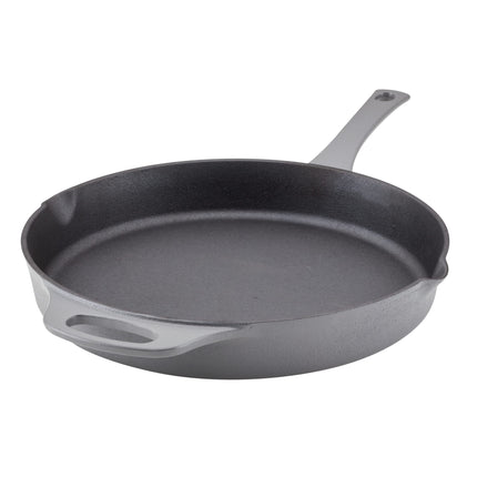 Rachael Ray Nitro Cast Iron Frying Pan/Skillet wit