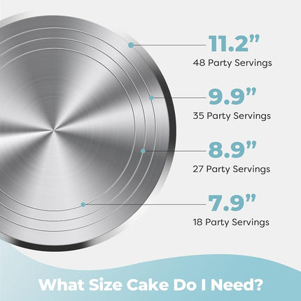 Kootek Aluminium Alloy Revolving Cake Stand 12 Inch Rotating Cake Turntable for Cake, Cupcake Decorating Supplies