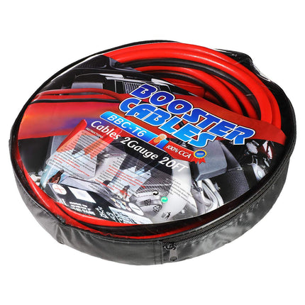 DNA MOTORING 20ft 2Gauge Jumper Cables for Car Battery, Heavy Duty Automotive Booster Cables for Jump Starting Dead or Weak Batteries with Carry Bag, BBC-T6