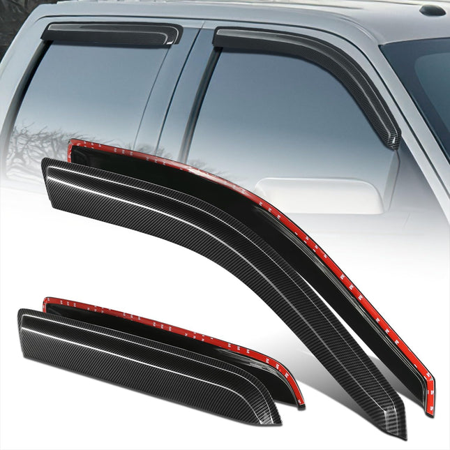 DNA MOTORING Set of 4 Tape-On Carbon Fiber Pattern
