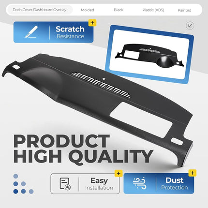 ALMULOO Dash Cover Dashboard Panel Compatible with 07-14 Silverado Sierra