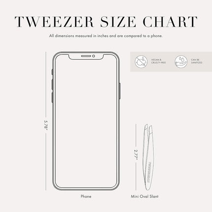 Tweezerman Lisbon Sea Mini Slant Tweezer - Tweezers for Eyebrows, Travel Tweezers for Eyebrows, Facial Hair, Ingrown Hair