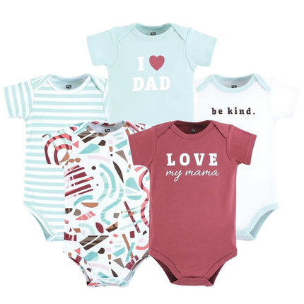 Hudson Baby Unisex Baby Cotton Bodysuits, Girl Abstract, Preemie