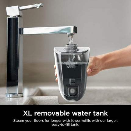 Serpillière vapeur Shark SteamSpot avec technologie Steam Blaster, 3 modes de vapeur, 2 patins lavables, réservoir d'eau amovible XL, légère, nettoyeur vapeur pour sols durs scellés, bois franc, carrelage, stratifié, S2001