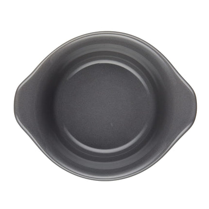 Rachael Ray Solid Glaze Ceramics Round Ramekins/Dipping Cup Set, 4 Piece, Gray