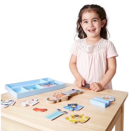 Melissa & Doug Julia Magnetic Dress-Up Set, Pretend Play, 8 Outfits, Encourages Creativity, 24 Magnetic Pieces