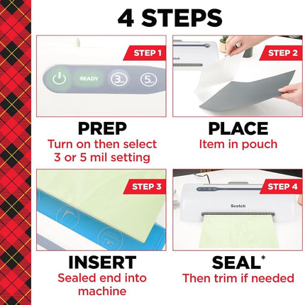 Scotch Rapid Thermal Laminator, Ready in 1 Minute, Never Jam Technology Automatically Prevents Misfed Items, 9 inch, Includes 2 Pouches (TL909X-EF)