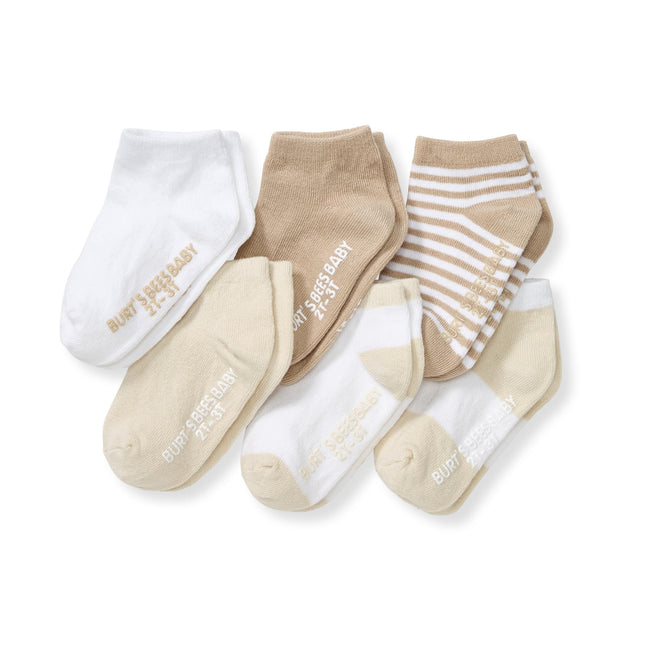 Burt's Bees Baby 6 Pairs Unisex Baby Socks Crew An