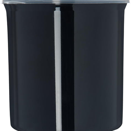 Carlisle 030403 Solid Color Commercial Round Storage with Lid, 4 Quart Capacity, Black (Pack of 6)