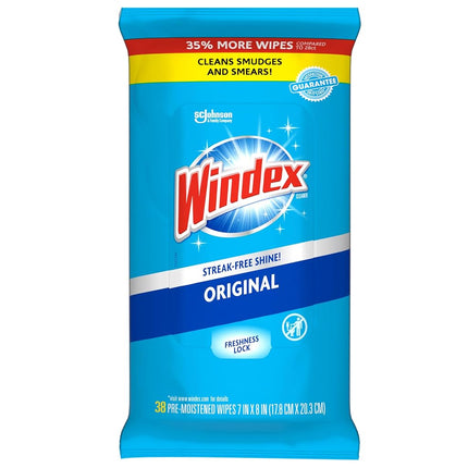 Windex Glass and Surface Pre-Moistened Wipes, Orig