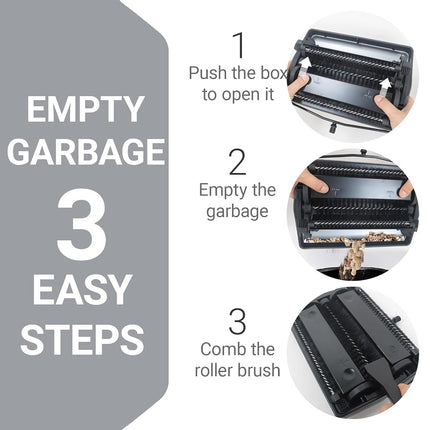 EZ SPARES Quiet Carpet Sweeper,Floor Sweeper with Pig-Bristles,Suitable for Carpet Cleaning Power,Roller Brush Strong,Bristle Sweeper,Great for House,Office,Kitchen,Carpet(Silver)