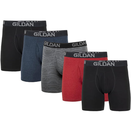 Gildan Mens Cotton Stretch Boxer Briefs, Multipack