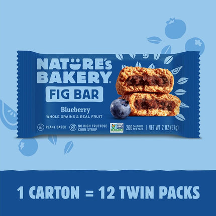Barritas de higo de trigo integral molido a la piedra Nature's Bakery - Manzana y canela - 2 oz - Caja de 12