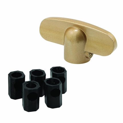 Prime-Line Products H 3896 Window Tee Crank Casement Handles, Champagne (2-Pack)