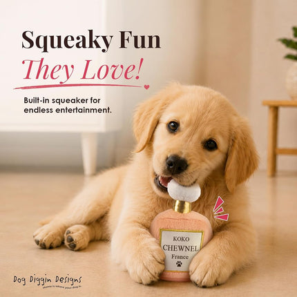 Collection Runway Pup de Dog Diggin Designs | Jouets en peluche uniques pour chiens qui couinent, parodie de marques – Accessoires de mode