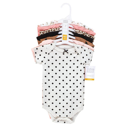Combinaisons en coton pour bébé Hudson Baby, imprimés rose cannelle, prématuré