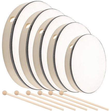 TAICHEUT 5 Pcs Hand Drum Set, 6 Inch 7 Inch 8 Inch