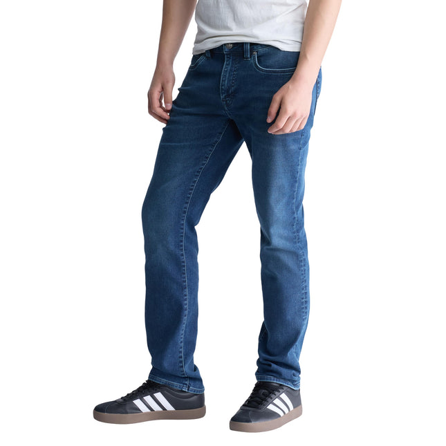 Buffalo David Bitton Jeans Rectos Six para Hombre, de Vellón con Bigotes, 34W x 34L
