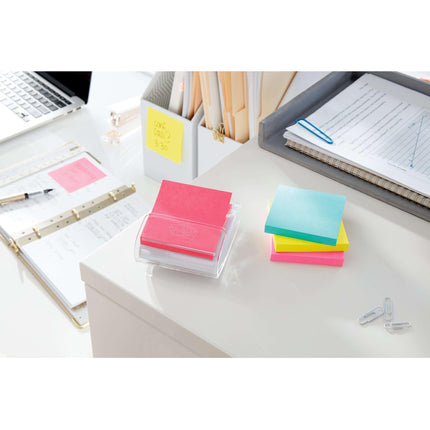 Notas Post-it Super Sticky Dispenser Pop-up, 10 blocs de notas adhesivas, 76,2 x 76,2 mm, 2 veces el poder de adherencia, organización de Año Nuevo o material escolar para el segundo semestre, colección Neones Supernova