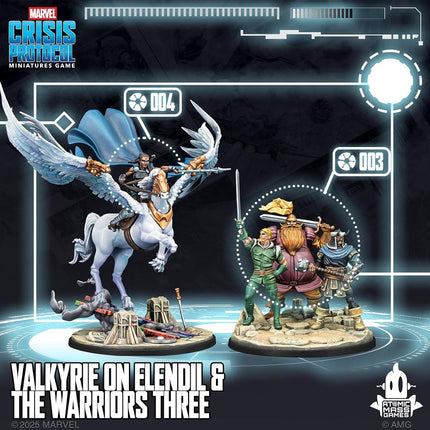 Asmodee | Marvel: Crisis Protocol Valkyrie on Aragon & Warriors Three | Miniatures Game | Ages 14+ | 2 Players | 90 Minutes Playing Time