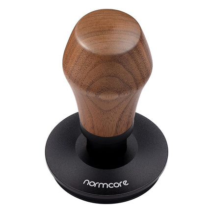 Normcore 53.3mm Espresso Coffee Tamper V4 - Spring Loaded Tamper with Titanium PVD Coating Ripple Base -15lb / 25lb / 30lbs Replacement Springs, Genuine American Walnut Handle