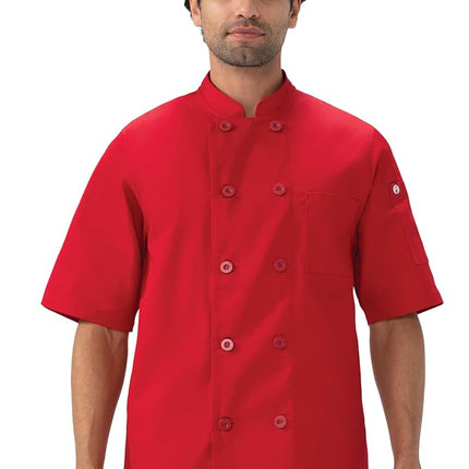 Chef Works Volnay Unisex Chef Coat, Red, 3XL