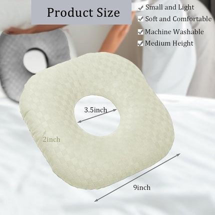 Wuronsa Ear Piercing Pillow with Hole for Cartilage Piercings, CNH Support