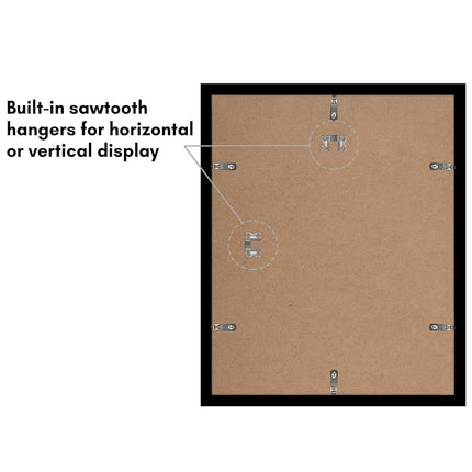 Americanflat 12x15 Picture Frame Set of 5 - Galleria Collection - Use as 9x12 With Mat or 12x15 Without Mat - Black Gallery Wall Display With Polished Plexiglass