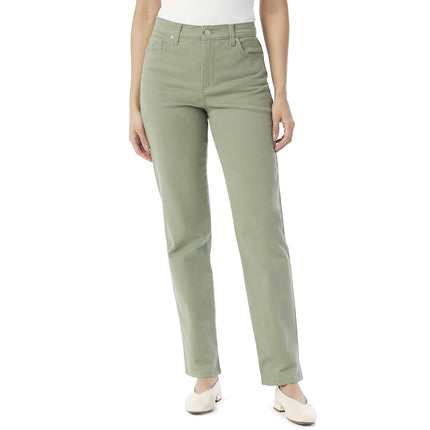 Gloria Vanderbilt Women's Amanda Classic High Rise Tapered Jean Standard, Garden Sage, 10