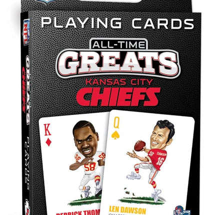 MasterPieces Playing Cards - Kansas City Chiefs All-Time Greats Playing Cards - Officially Licensed Playing Card Deck for Adults, Kids, and Family