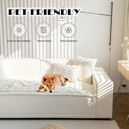 ZQFFB Couch Cover for Dogs Washable Non-Slip Pet Friendly Sofa Protector