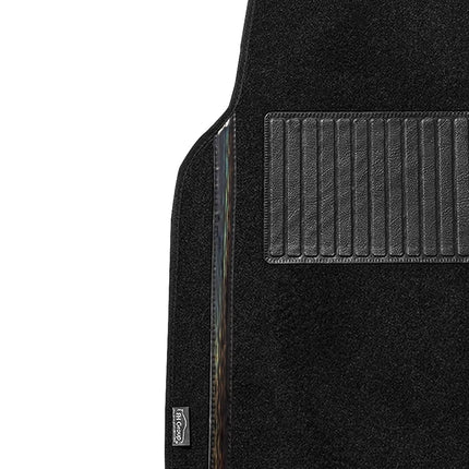 FH Group F14413BLACK-AVC Floor Mat, Metallic Stripe Black, Front 25.2 x 18.1 inches (64 x 46 cm), Rear 11.8 x 18.1 inches (30 x 46 cm), Universal Fit, Full Set, Fits Galaxy 13 Car, SUV, Truck, Van