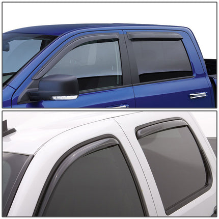 DNA Motoring WVS-168 Deflector de ventana de ventilación de humo oscuro (4 piezas), 1 paquete