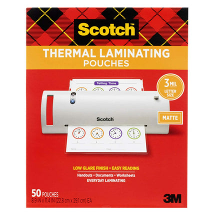 Scotch Matte Thermal Laminating Pouches, Ultra Cle