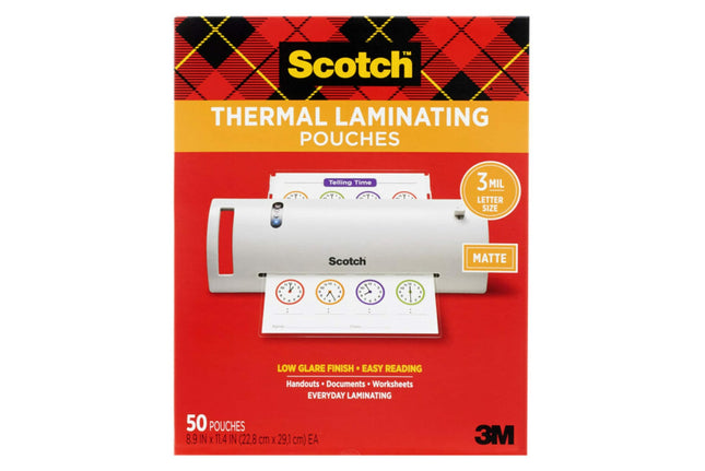 Scotch Matte Thermal Laminating Pouches, Ultra Cle