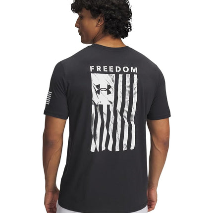 Under Armour Mens Freedom Flag Short Sleeve T Shirt, (001) Black / / White, Large