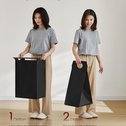 VASAGLE Laundry Hamper, Slim Laundry Basket, Pull-Out Removable Bag