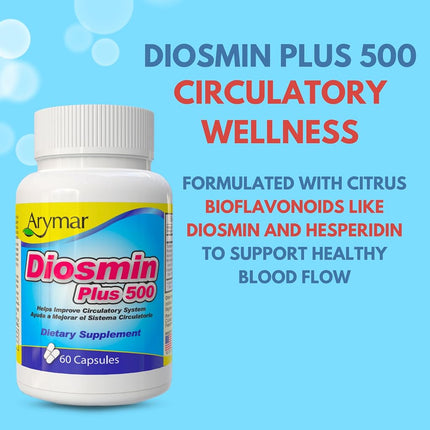 Arymar Diosmin Plus 500, 60Count