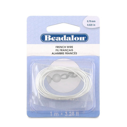 Beadalon French Wire, 0.70 mm / .028 in, Silver Pl