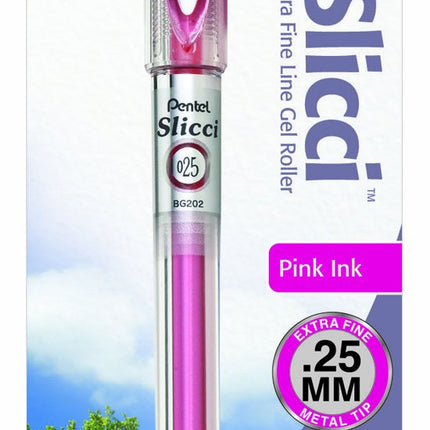 Pentel Arts Slicci 0.25 mm Extra Fine Gel Pen, Pin