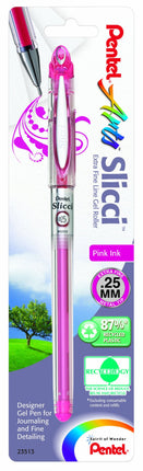 Pentel Arts Slicci 0.25 mm Extra Fine Gel Pen, Pin