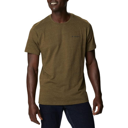 Camisa de senderismo de manga corta Columbia Thistletown Hills para hombre, verde oliva/salvia, extra pequeña