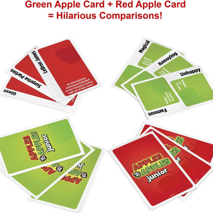 Apples to Apples Junior: El juego de las comparaciones disparatadas - Juego de fiesta familiar para niños, de 9 años en adelante - 504 cartas