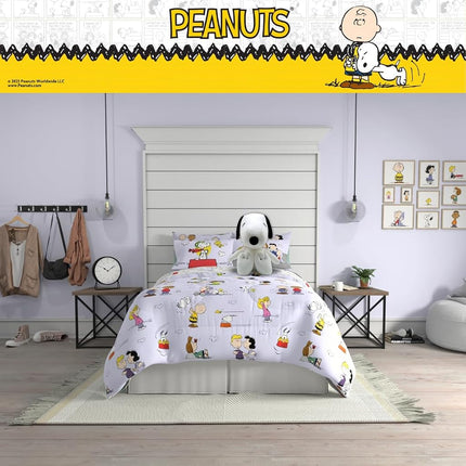 Franco Collectibles Peanuts Multi Character Bedding 7 Piece Super Soft Comforter and Sheet Set with Sham, Full, (100% Official Licensed Product)