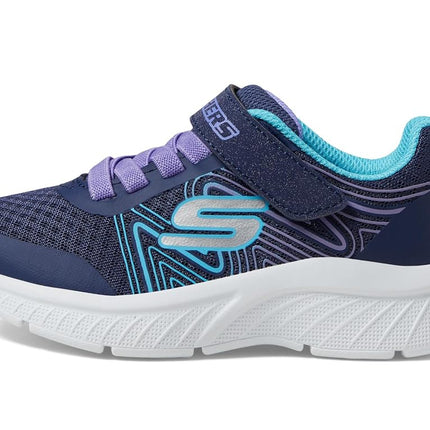 Skechers Unisexe Enfant Microspec Plus - Swirl Sweet Baskets, Marine/Multi, 13 Enfant