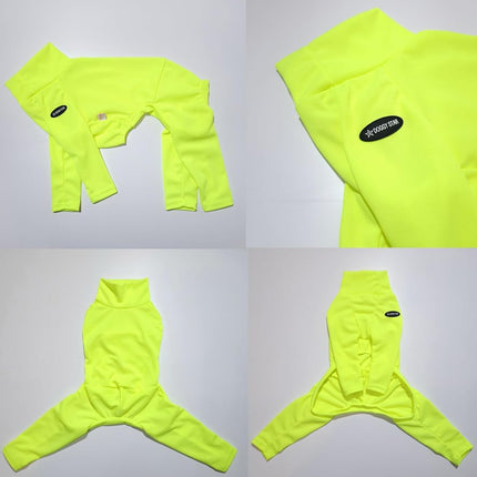 D Doggy Star Italian Greyhound Clothes Stretchy Neon Onesie Spring Summer (XL,Onsi Ne Yellow)