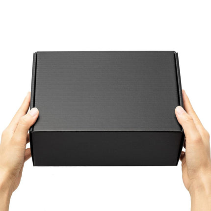 Timirog 9x6x4 Inches Black Shipping Boxes 25 Pack Corrugated Cardboard